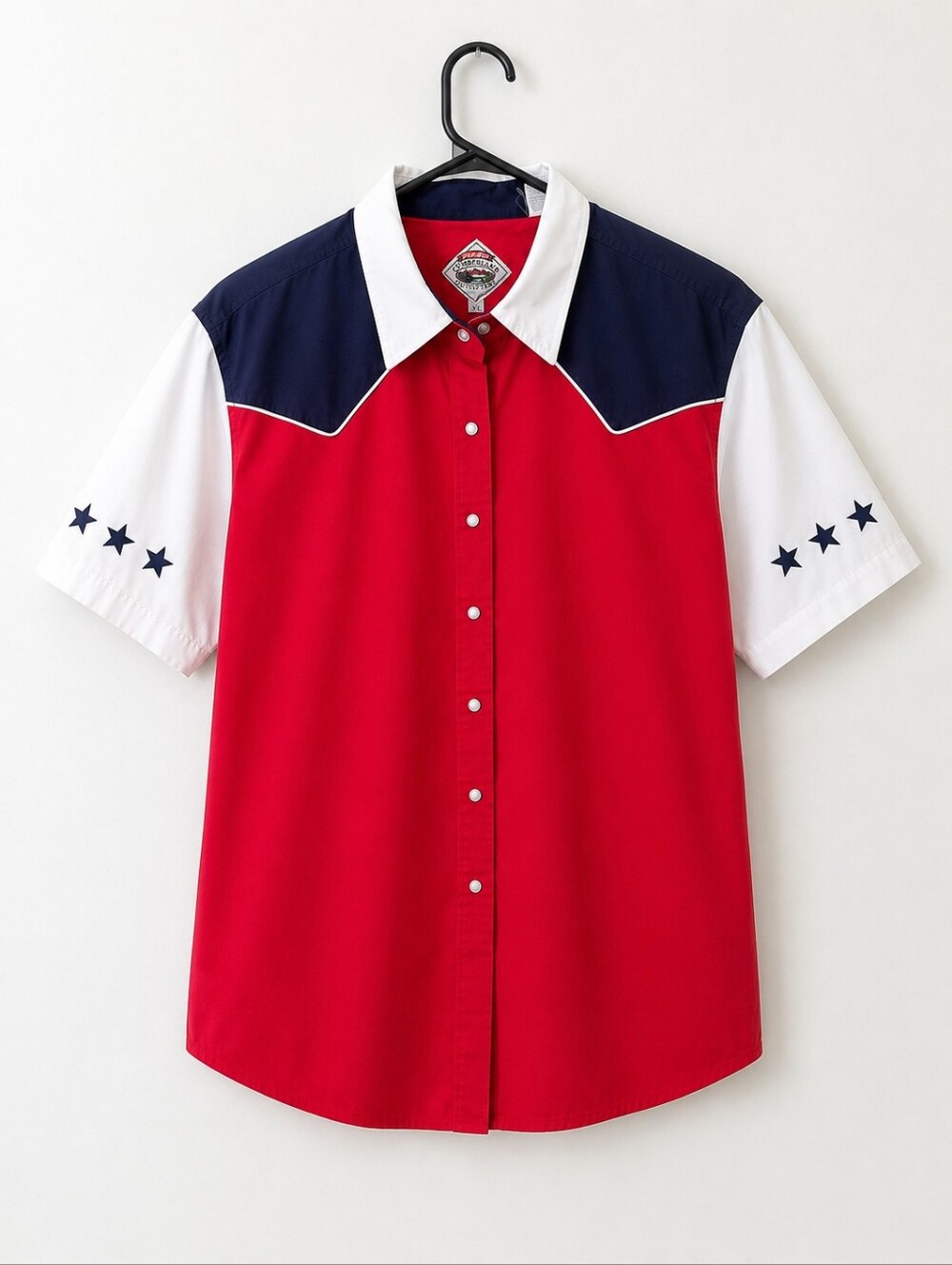 Vintage Cumberland Outfitters Western Snap Button Shirt USA Patriotic